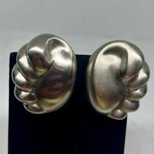 Les Bernard Modernist Clip-On Earrings